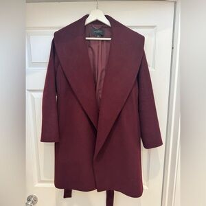 Ann Taylor Burgundy Peacoat in XS Petite